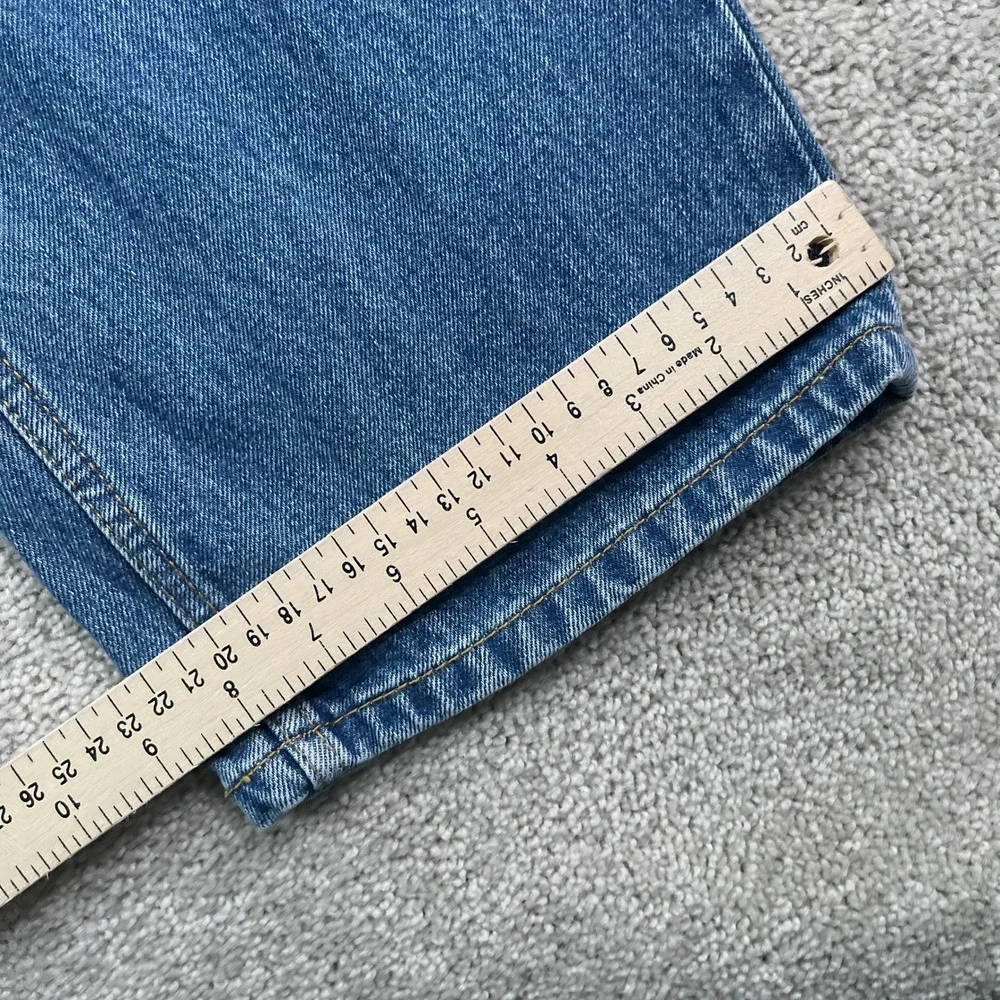 Levis 505 Jeans Mens 38x34 Blue Regular Fit Straight Leg Denim Classic Everyday